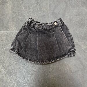 Zara Black A-Line Denim Skort